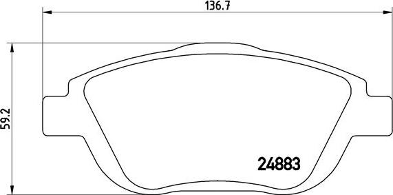 Brembo P 61 103X - Bromsbeläggssats, skivbroms xdelar.se