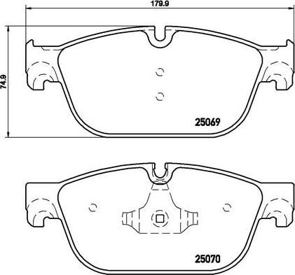 Brembo P 61 107 - Bromsbeläggssats, skivbroms xdelar.se