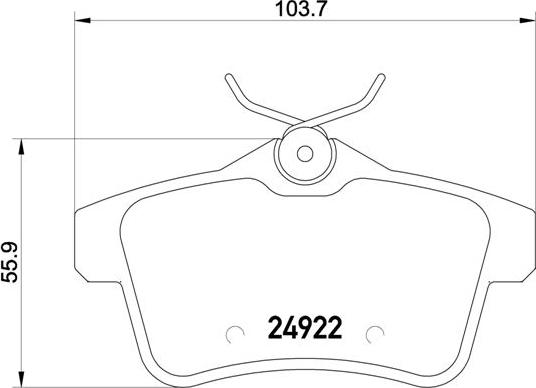 Brembo P 61 114 - Bromsbeläggssats, skivbroms xdelar.se