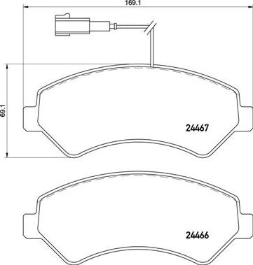 Brembo P 61 118 - Bromsbeläggssats, skivbroms xdelar.se