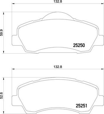 Brembo P 61 113 - Bromsbeläggssats, skivbroms xdelar.se