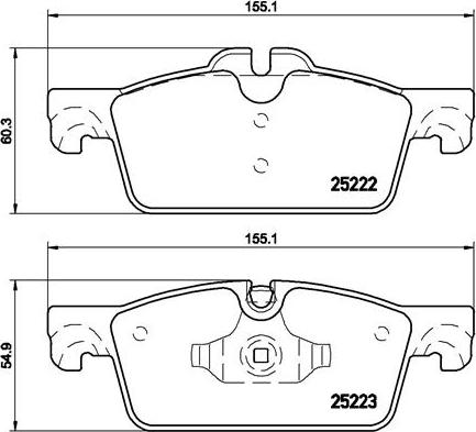 Brembo P 61 112 - Bromsbeläggssats, skivbroms xdelar.se