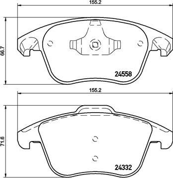 Brembo P 61 117X - Bromsbeläggssats, skivbroms xdelar.se