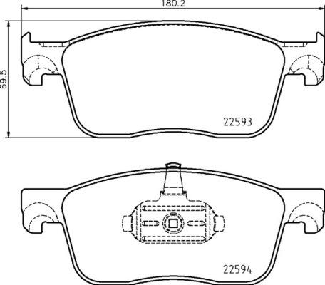 Brembo P 61 134 - Bromsbeläggssats, skivbroms xdelar.se