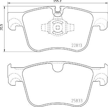 Brembo P 61 135 - Bromsbeläggssats, skivbroms xdelar.se