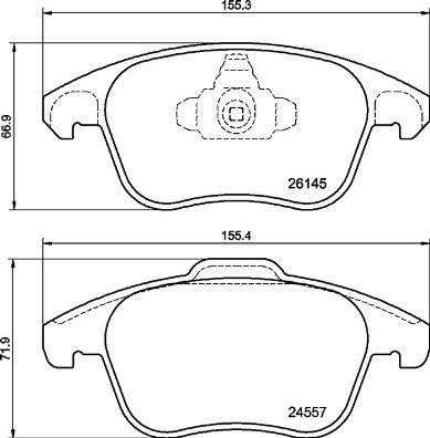 Brembo P 61 136 - Bromsbeläggssats, skivbroms xdelar.se