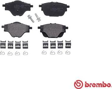 Brembo P 61 124 - Bromsbeläggssats, skivbroms xdelar.se