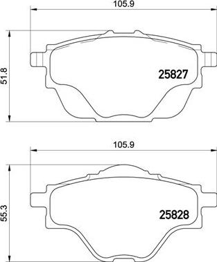 Brembo P 61 124 - Bromsbeläggssats, skivbroms xdelar.se