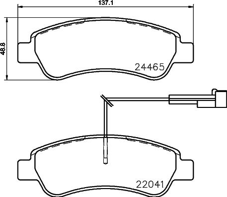 Brembo P 61 125 - Bromsbeläggssats, skivbroms xdelar.se