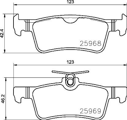 Brembo P 61 126 - Bromsbeläggssats, skivbroms xdelar.se