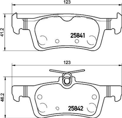 Brembo P 61 121 - Bromsbeläggssats, skivbroms xdelar.se