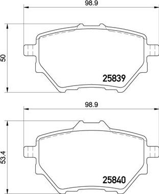 Brembo P 61 122 - Bromsbeläggssats, skivbroms xdelar.se