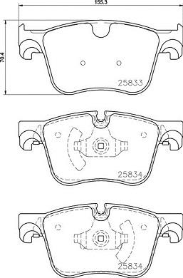 Brembo P 61 127 - Bromsbeläggssats, skivbroms xdelar.se