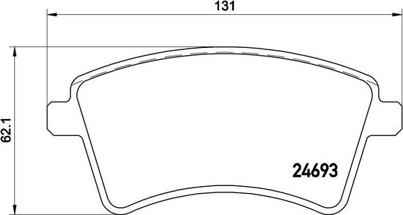 Brembo P 68 044 - Bromsbeläggssats, skivbroms xdelar.se