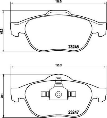 Brembo P 68 040 - Bromsbeläggssats, skivbroms xdelar.se