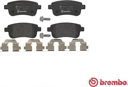 Brembo P 68 041 - Bromsbeläggssats, skivbroms xdelar.se