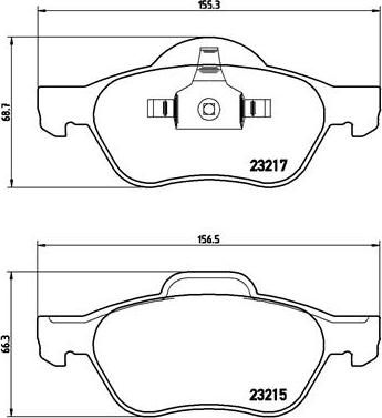 Brembo P 68 048 - Bromsbeläggssats, skivbroms xdelar.se