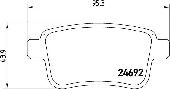 Brembo P 68 043 - Bromsbeläggssats, skivbroms xdelar.se