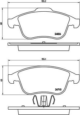 Brembo P 68 047 - Bromsbeläggssats, skivbroms xdelar.se