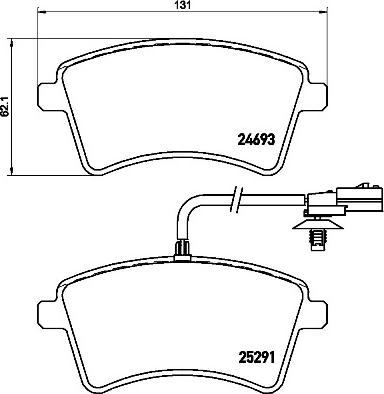 Brembo P 68 058 - Bromsbeläggssats, skivbroms xdelar.se