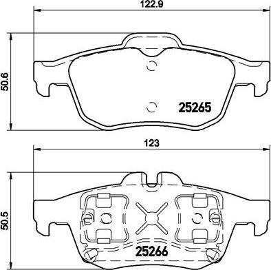 Brembo P 68 057 - Bromsbeläggssats, skivbroms xdelar.se