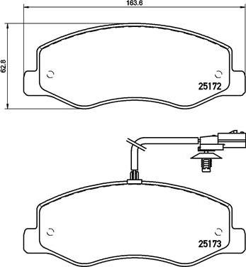 Brembo P 68 061 - Bromsbeläggssats, skivbroms xdelar.se