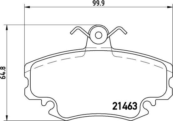 Brembo P 68 008 - Bromsbeläggssats, skivbroms xdelar.se