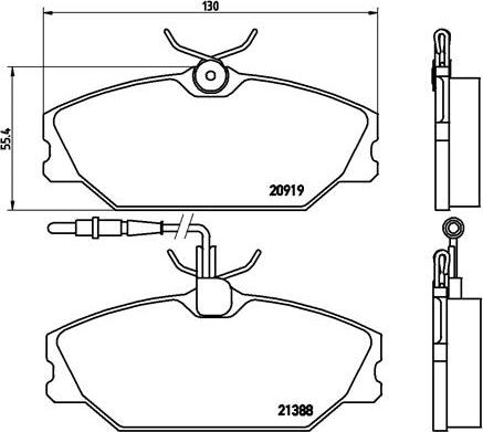 Brembo P 68 014 - Bromsbeläggssats, skivbroms xdelar.se