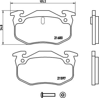 Brembo P 68 018 - Bromsbeläggssats, skivbroms xdelar.se