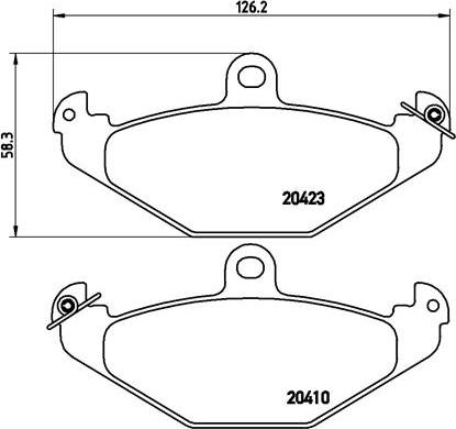 Brembo P 68 017 - Bromsbeläggssats, skivbroms xdelar.se