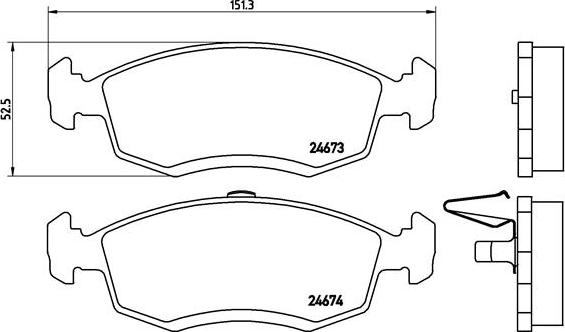 Brembo P 68 039 - Bromsbeläggssats, skivbroms xdelar.se