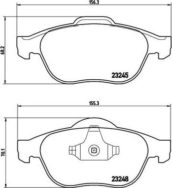 Brembo P 68 032 - Bromsbeläggssats, skivbroms xdelar.se