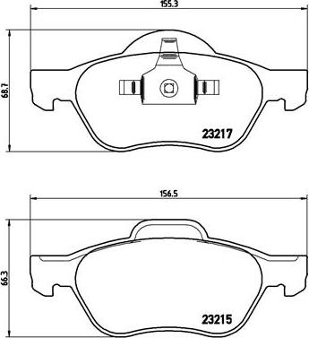 Brembo P 68 029 - Bromsbeläggssats, skivbroms xdelar.se