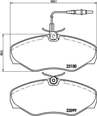 Brembo P 68 026 - Bromsbeläggssats, skivbroms xdelar.se