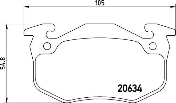 Brembo P 68 020 - Bromsbeläggssats, skivbroms xdelar.se