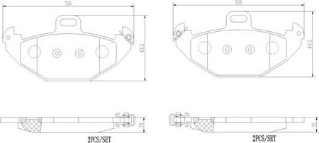 Brembo P 68 021 - Bromsbeläggssats, skivbroms xdelar.se