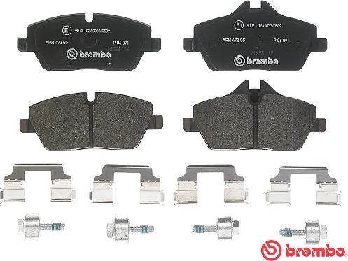 Brembo P 06 091 - Bromsbeläggssats, skivbroms xdelar.se