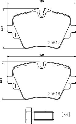 Brembo P 06 093 - Bromsbeläggssats, skivbroms xdelar.se