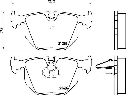 Brembo P 06 044 - Bromsbeläggssats, skivbroms xdelar.se