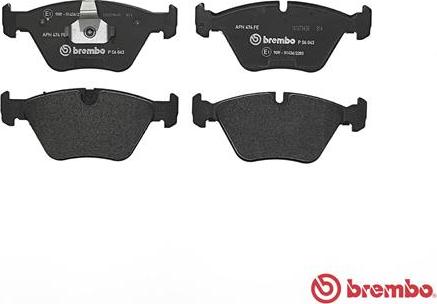 Brembo P 06 043 - Bromsbeläggssats, skivbroms xdelar.se