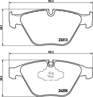 Brembo P 06 055 - Bromsbeläggssats, skivbroms xdelar.se