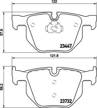 Brembo P 06 056 - Bromsbeläggssats, skivbroms xdelar.se