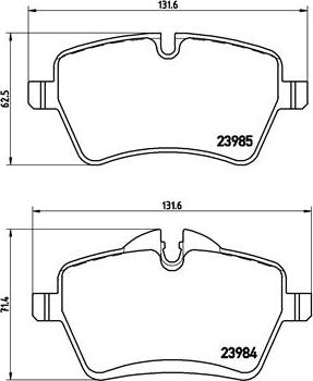 Brembo P 06 051X - Bromsbeläggssats, skivbroms xdelar.se