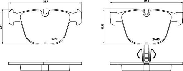 Brembo P 06 053 - Bromsbeläggssats, skivbroms xdelar.se