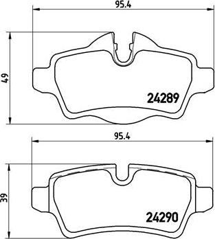 Brembo P 06 052 - Bromsbeläggssats, skivbroms xdelar.se