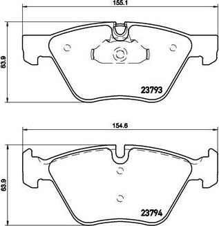 Brembo P 06 057 - Bromsbeläggssats, skivbroms xdelar.se