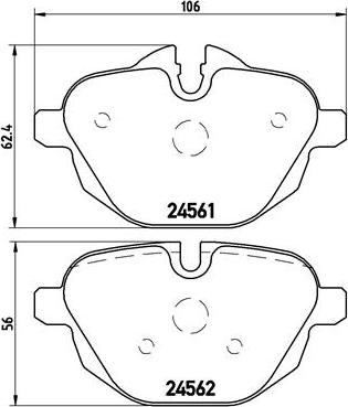 Brembo P 06 064 - Bromsbeläggssats, skivbroms xdelar.se