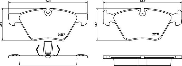 Brembo P 06 060 - Bromsbeläggssats, skivbroms xdelar.se