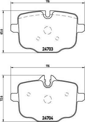 Brembo P 06 061 - Bromsbeläggssats, skivbroms xdelar.se