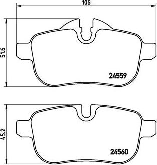 Brembo P 06 062 - Bromsbeläggssats, skivbroms xdelar.se